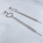 Hosszú ezüst fülbevaló